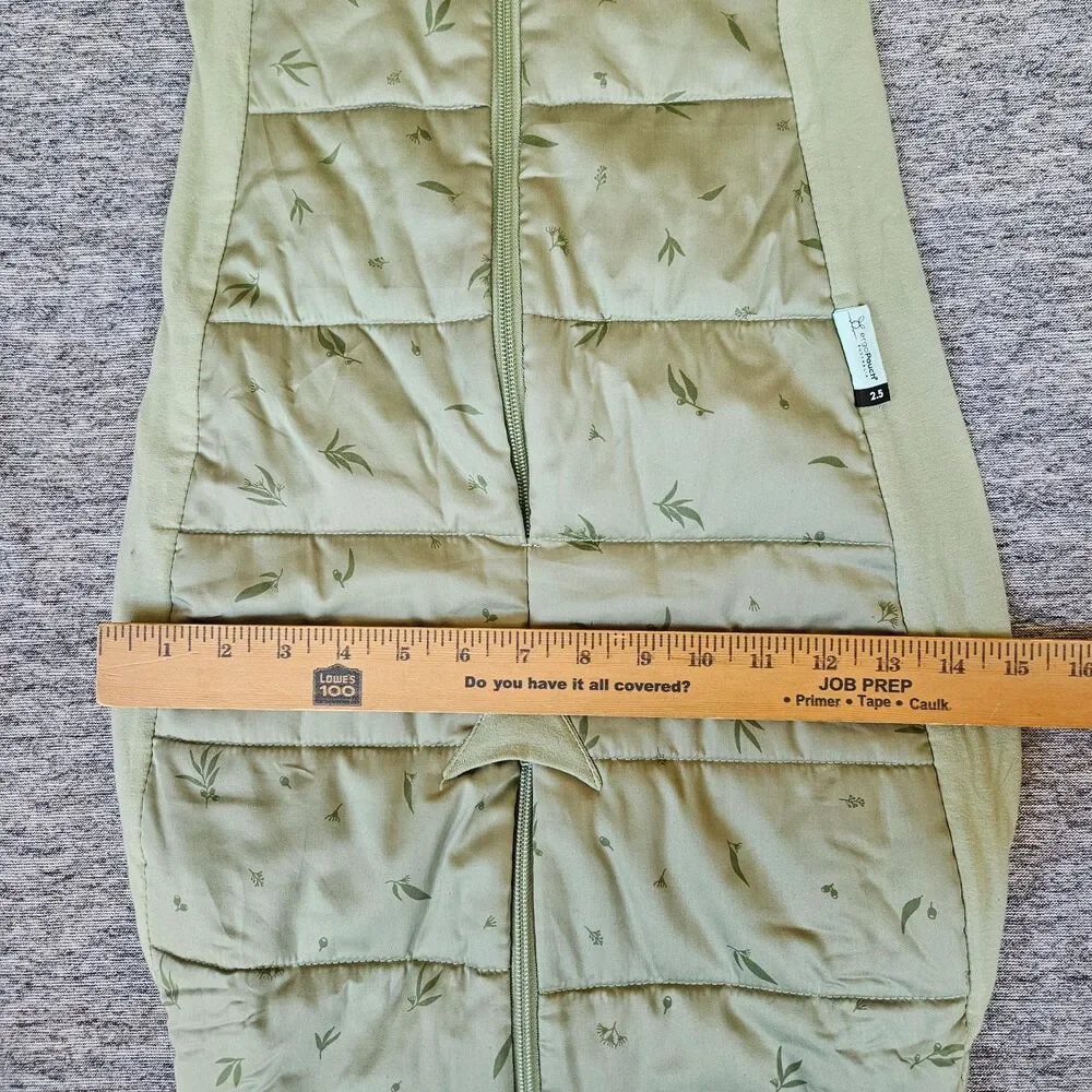 Ergo Pouch Australia Sage Green Sleep Suit Sack 2.5 TOG Size 000-1 3-12 Months